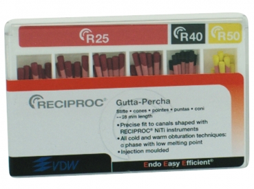 Reciproc creioane de gutaperca asortate. 60 buc.
