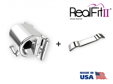 RealFit™ II snap - Kit introductoriu, Arcada inf., tubusoare single (dinti 47, 37) Roth .018"