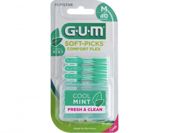 Soft-Picks - Comfort Flex Mint Medium, Blisters de 40 buc.