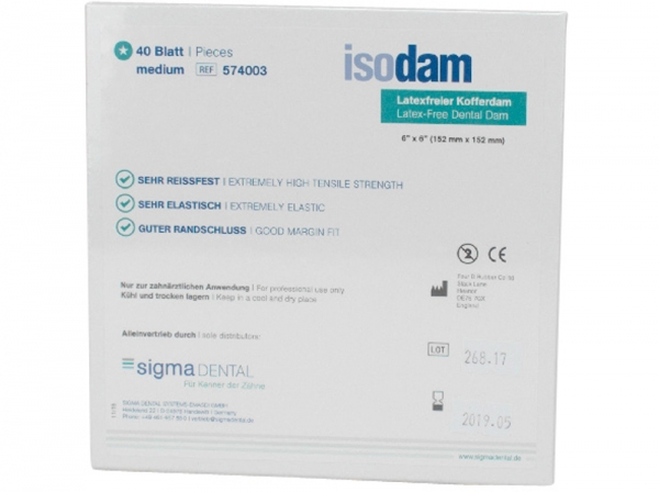 Isodam Non Latex med. albastru 40Bl Pa
