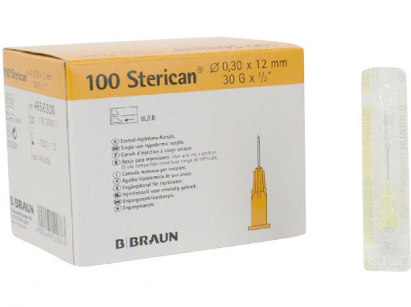 Sterican de unica folosin?a c. 0,30x12 G30 100 buc
