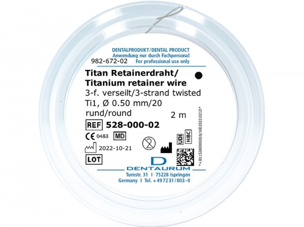 Sârma de re?inere din titan 0,5 mm/20 2M Rl
