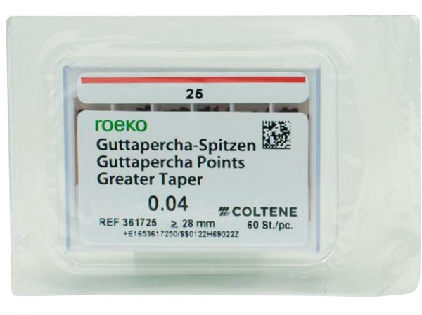 Guttaperchasp. Mai mare Taper 4/25 Pa
